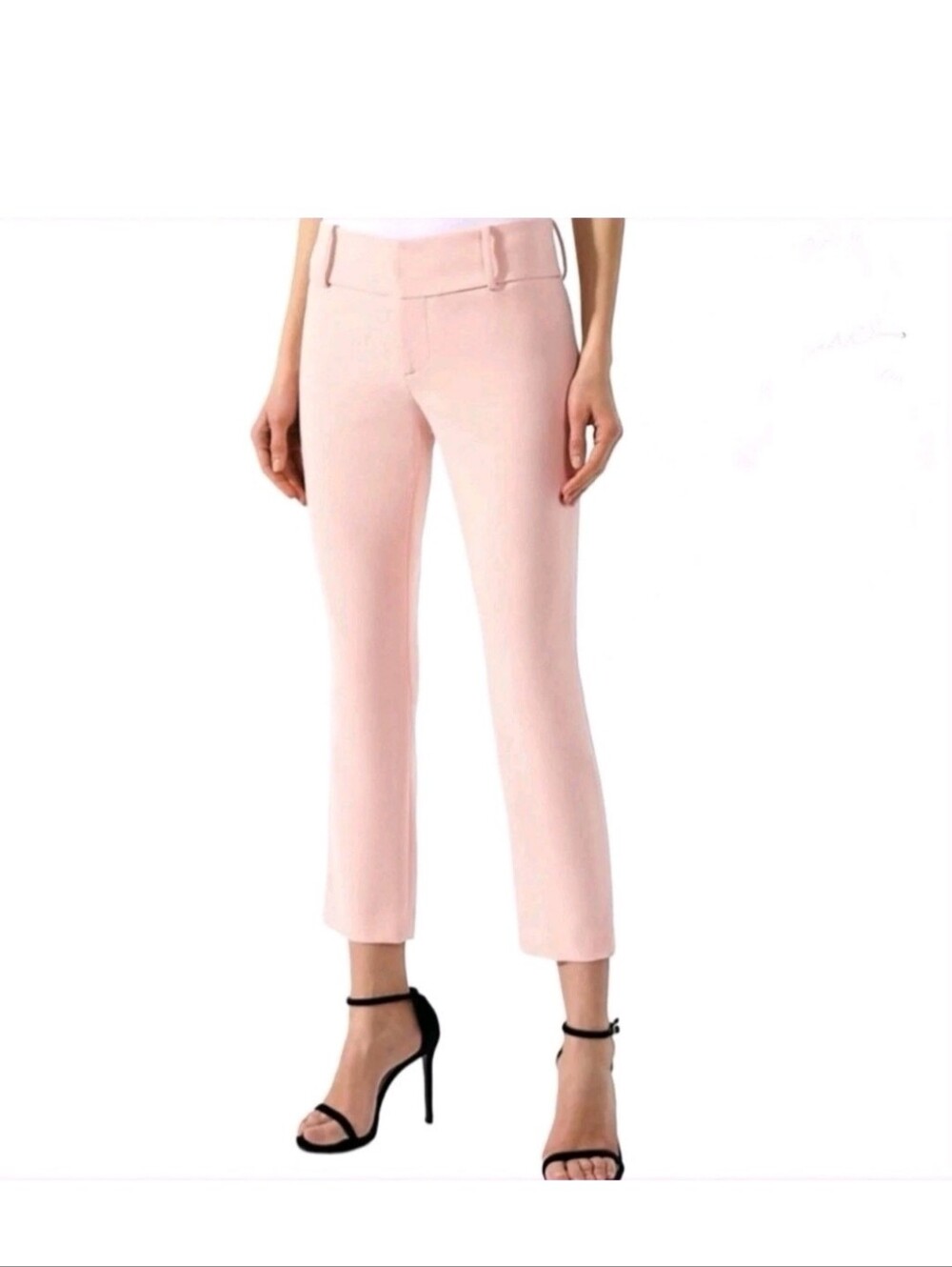 Alice + Olivia stacey fitted pink ankle crop pants Size 6 NWOT $398 - Picture 6 of 9